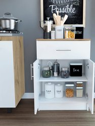 Oxford Pantry Cabinet, One Drawer, One Double Door Cabinet With Two Shelves