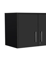 Penny Storage Wall Cabinet, Double Door, Three Internal Shelves - Black Wengue