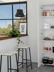 Pensacola Double Door Pantry Cabinet, Five Interior Shelves