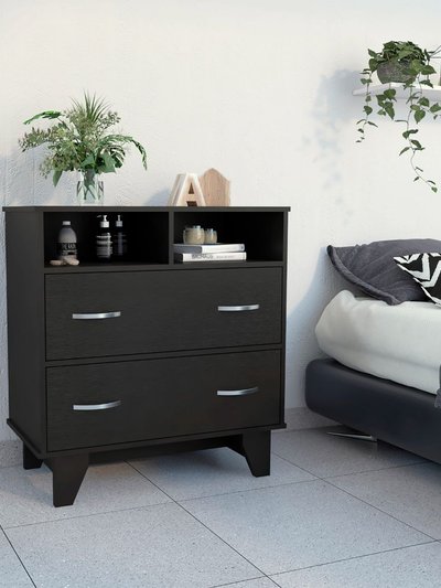 FM Furniture Portobelo Two Drawer Dresser, Two Shelves, Superior Top, Four Legs product