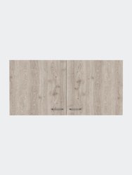 Rocco Wall Cabinet, Interior Shelf, Double Door Cabinet - White / Light Grey