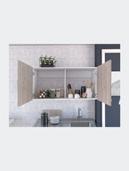 Rocco Wall Cabinet, Interior Shelf, Double Door Cabinet