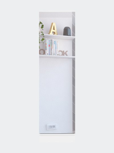 FM Furniture Ruan XL Shoe Rack, Mirror, Five Interior Shelves, Single Door Cabinet product