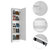 Ruan XL Shoe Rack, Mirror, Five Interior Shelves, Single Door Cabinet