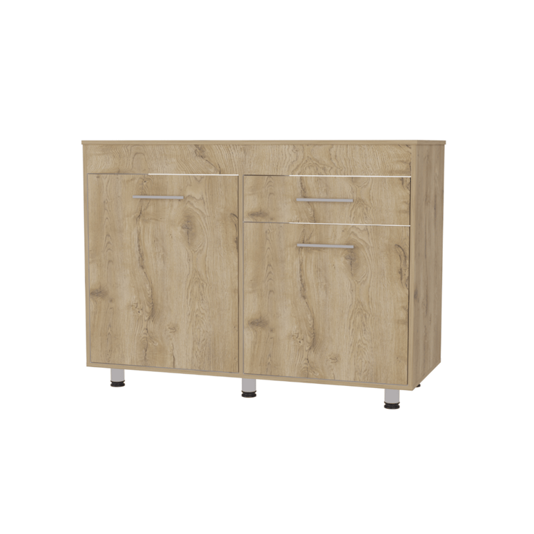 Saturn Utility Base Cabinet, Double Door, One Drawer - Macadamia