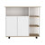 Serbia Kitchen Island, One Cabinet, Four Open Shelves - Light Oak-White