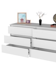 Seul Six Drawer Double Dresser, Superior Top