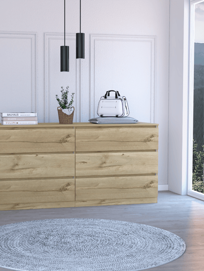 FM Furniture Seul Six Drawer Double Dresser, Superior Top product