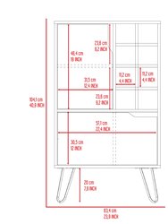 Sheffield L Bar C, Two Cabinet, Two Divisions, Eight Cubbies For liquor