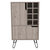 Sheffield L Bar C, Two Cabinet, Two Divisions, Eight Cubbies For liquor - Light Gray