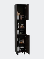 Sheffield Pantry Cabinet, Two Cabinets, Two Open Shelves