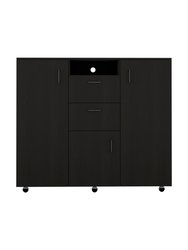 Sicilia Double Door Cabinet Dresser - Black