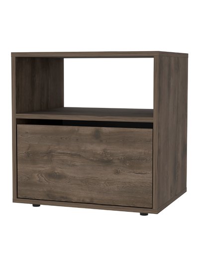 FM Furniture Valencian Nightstand, One Open Shelf, One Cabinet, Superior Top product