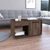 Velvet Coffee Table, One Open Shelf, Single Door Cabinet - Dark Walnut