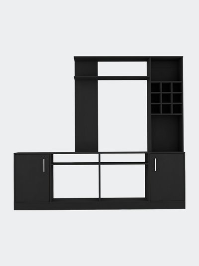 FM Furniture Vibrant Entertainment Center For TV's Up 37", Double Doors Cabinet, Storage Spaces, Six External Shelves product