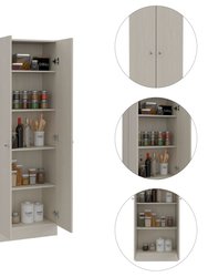 Virginia Double Door Storage Cabinet, Five Shelves