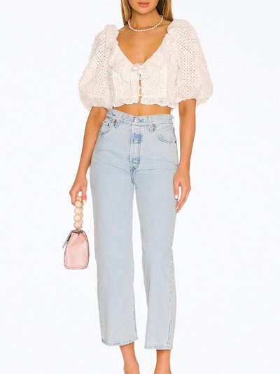 For Love & Lemons Cassie Eyelet Crop Top product