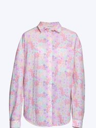 Kennedy Floral-Print Cotton-Poplin Shirt - Light Pink Floral