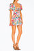 Mallory Floral-Print Cutout Satin Mini Dress