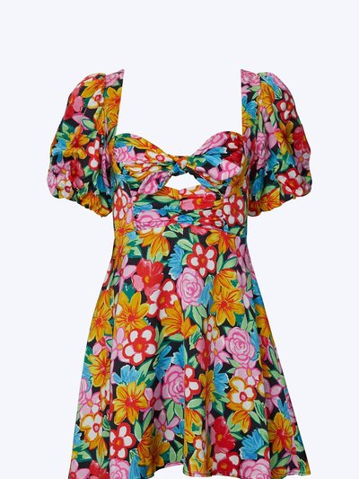 For Love & Lemons Mallory Floral-Print Cutout Satin Mini Dress product