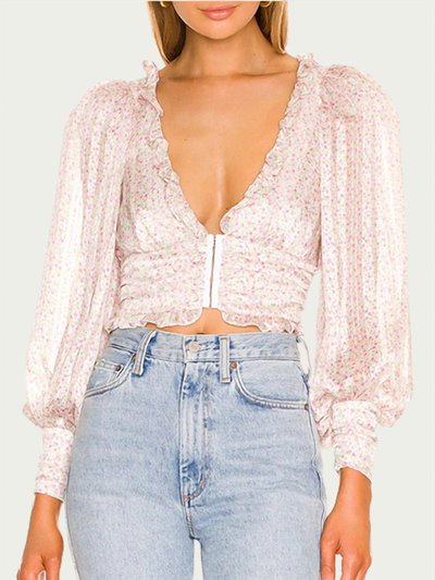 For Love & Lemons Natalie Floral-Print Cropped Top product