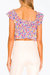 Sasha Floral-Print Cutout Cropped Top In Blue