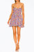 Sasha Floral-Print Strapless Bustier Mini Dress - Blue