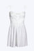 Sierra Lace-Up Open-Back Poplin Mini Dress - White