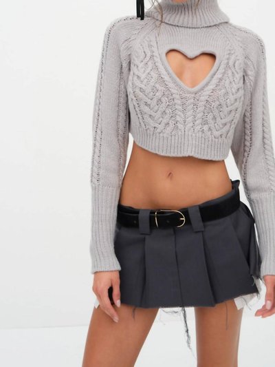 For Love & Lemons Vera Cropped Cut Out Sweater product