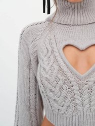 Vera Cropped Cut Out Sweater