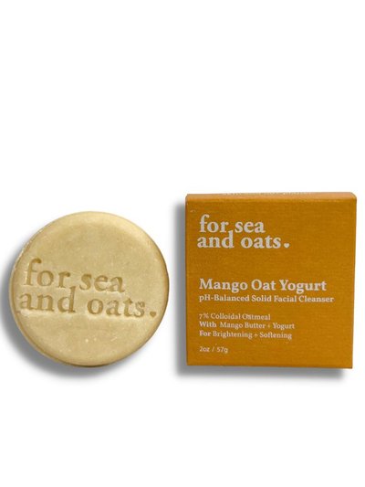For Sea and Oats Mango Oat Yogurt pH-Balanced Solid Facial Cleanser | Brightening & Softening product