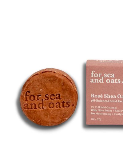 For Sea and Oats Rosé Shea Oats pH-Balanced Solid Facial Cleanser | Moisturizing & Purifying product