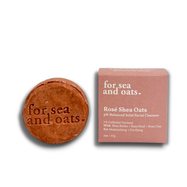 Rosé Shea Oats pH-Balanced Solid Facial Cleanser | Moisturizing & Purifying