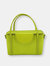 Grace Case in Chartreuse Satin with Black Contrast Stitching