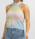 Beach Scene Knit Mockneck Tank Top In Multi