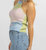 Beach Scene Knit Mockneck Tank Top In Multi