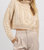 Cableknit Turtleneck Crop Sweater In Neutral