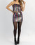 Celeste Checked Sequin Skirt Set In Multi - Multi