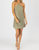 Chain Strap Open Back Mini Dress In Olive