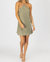 Chain Strap Open Back Mini Dress In Olive