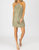 Chain Strap Open Back Mini Dress In Olive - Olive