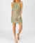 Chain Strap Open Back Mini Dress In Olive - Olive