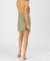 Chain Strap Open Back Mini Dress In Olive