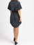 Collared Shirt Dress In Washed Black