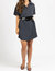 Collared Shirt Dress In Washed Black