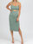 Cutout Detail Midi Dress In Deep Green - Deep Green