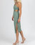 Cutout Detail Midi Dress In Deep Green