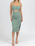 Cutout Detail Midi Dress In Deep Green