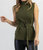 East End Belted Sweater Tank In Olive - Olive