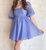 Enchanted Puff Sleeve Dress In Blue